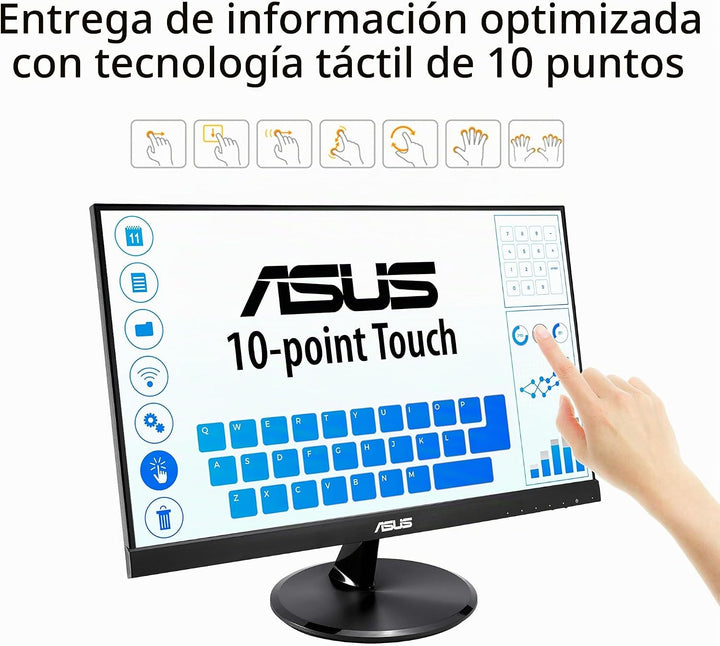 ASUS VT229H Monitor de 21.5" 1080P IPS de 10 puntos táctiles co...