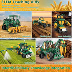 5 en 1 conjunto de kits de construcción de juguetes de robot STEM para niños de 6 a 14 años, aplicación y control remoto STEM cosechadora/carro de arado/camión de agua conjunto de construcción de