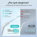 COSLUS E1 - Hilo dental eléctrico de agua, presión profesional 12, negro