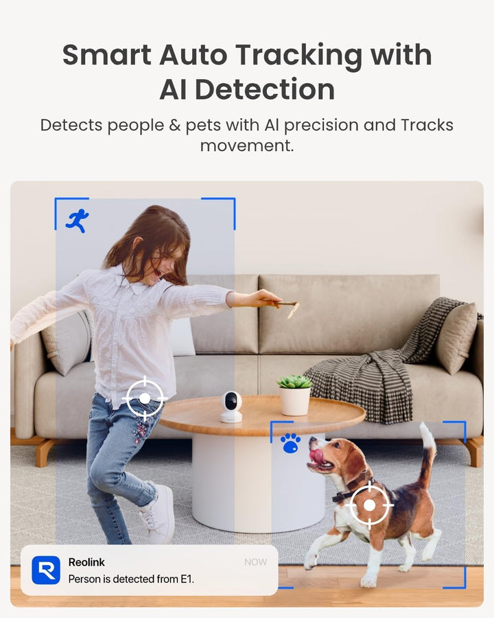 REOLINK Sistema de cámara de seguridad para el hogar, 3MP HD Plug-i...