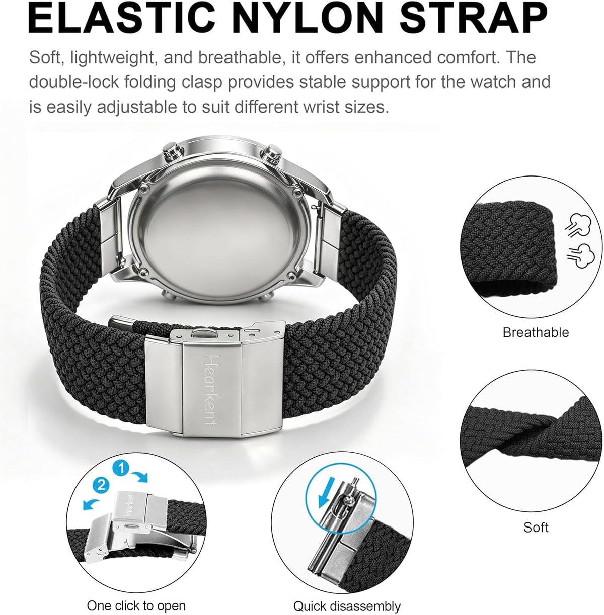 Hearkent Reloj podómetro para mujeres para caminar, pasos y millas - Contador de pasos para calorías, impermeable 30M - Retroiluminación EL - Cuenta regresiva - Cronómetro - Rastreador de pasos sin