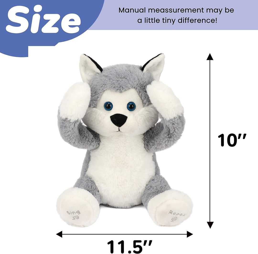 Hopearl Peek A Boo Husky Interactive Repeats What You Say - Juguete...