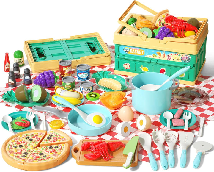 Juego de cocina de 80 piezas, cocina con ollas, sartenes, utensilio...