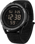 PINDOWS Reloj deportivo digital para hombre, reloj de pulsera táctico militar de cara grande para hombres, resistente al agua hasta 164.0 ft, retroiluminación LED, alarma, cronómetro, reloj resistente
