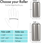 ONO Roller - Juguete antiestrés de mano para adultos | Ayuda a aliviar el estrés, la ansiedad, la tensión | Promueve el enfoque, la claridad | Diseño compacto y portátil (mate, tamaño completo, acero