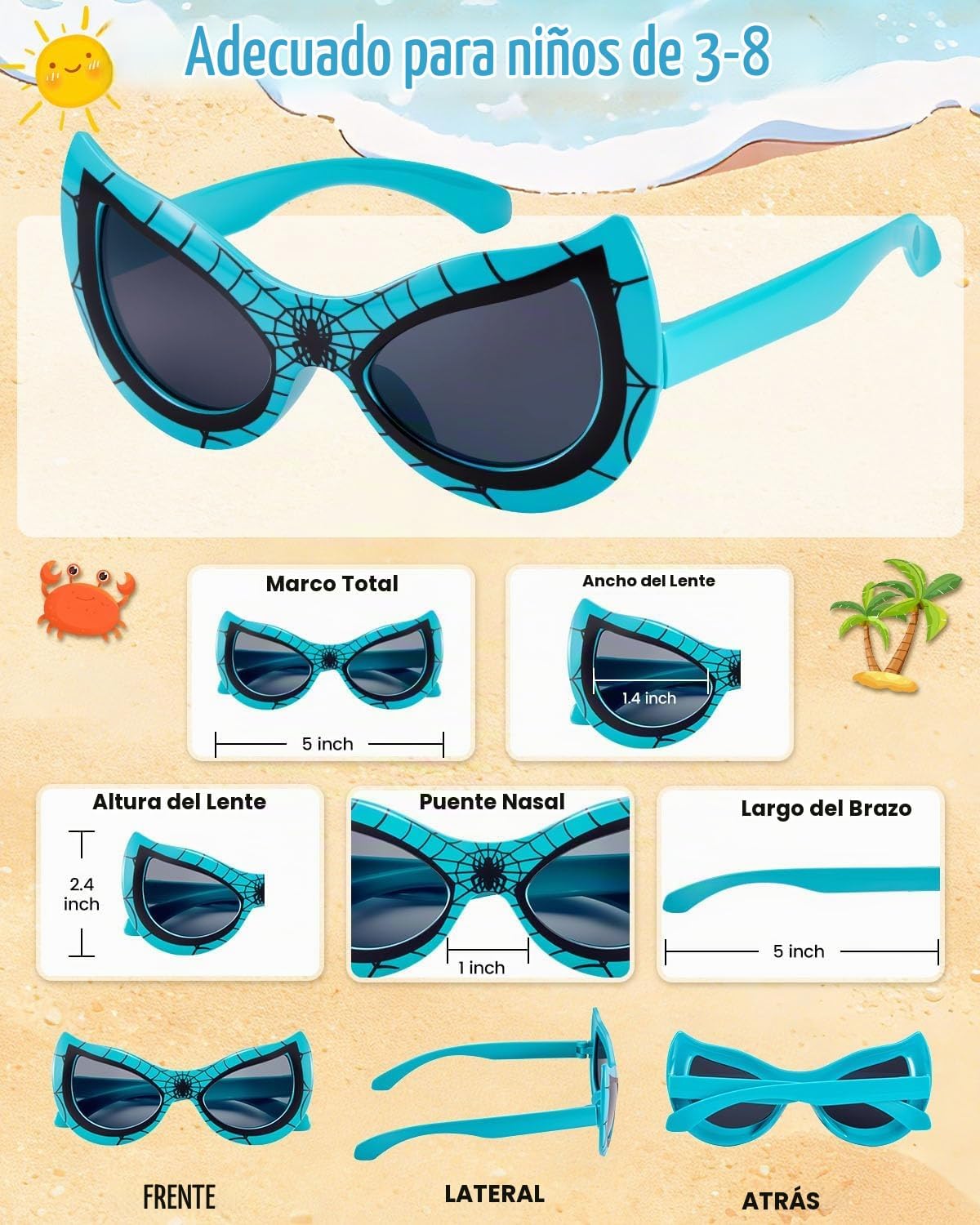 Paquete de 24 lentes de sol para niños, regalos de fiesta para niños