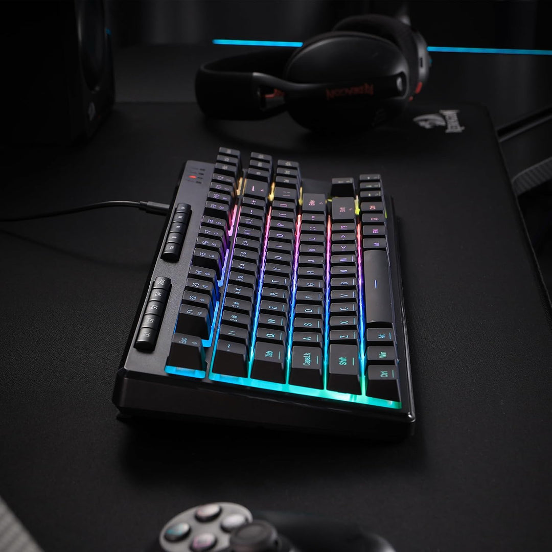 Redragon K516 Shiva TKL Teclado de membrana RGB con cable para jueg...