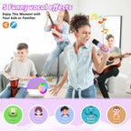Mini máquina de karaoke con altavoz para niños y adultos, micrófono Bluetooth portátil con juguetes de canciones y luz LED, el mejor regalo de Navidad, cumpleaños y festival para niñas y niños