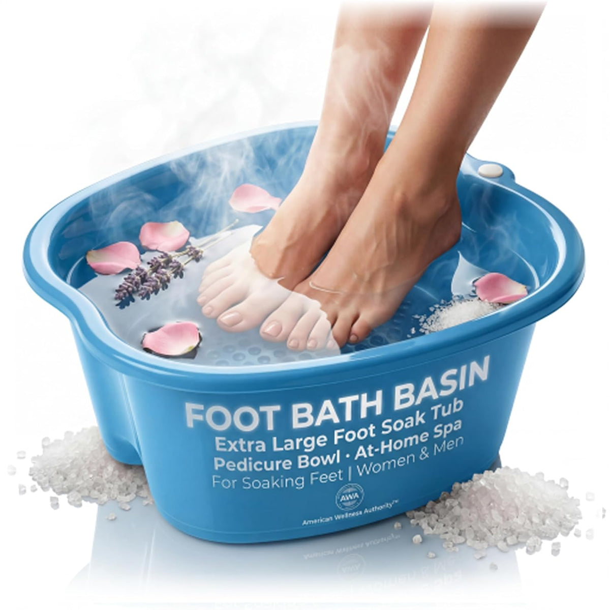 AWA - Baño de pies extra grande para piscina, bañera de remojo de p...