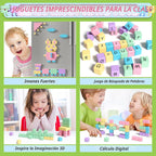 Apluses 45 bloques magnéticos – Juguetes para niños y niñas, bloques de construcción magnéticos, juguetes sensoriales STEM para autismo al aire libre para niños y niñas de 3 a 5 años