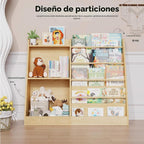 Lkeiyay Estantería infantil con almacenamiento, estantería frontal