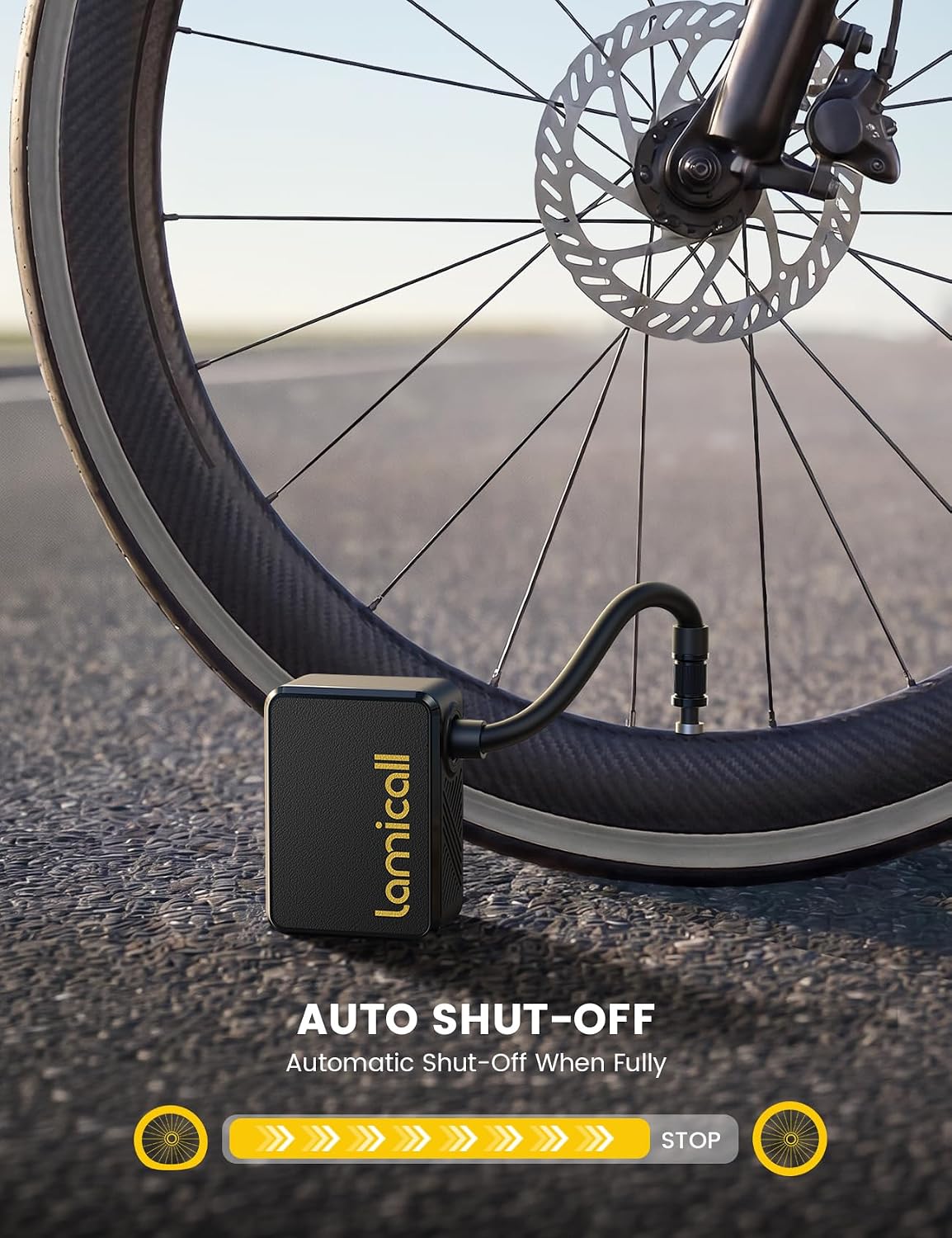 Inflador de neumáticos con bomba de bicicleta ultra mini - Lamicall...