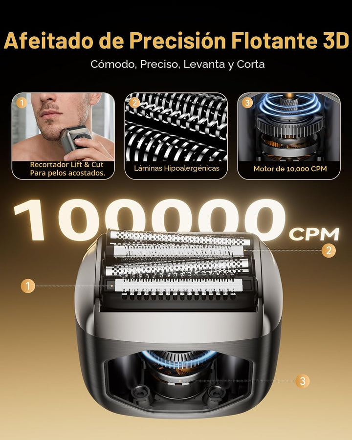 EchoByte Afeitadora eléctrica de metal completo para hombres: 4 cuc...