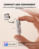 BLANBOK+ Memoria flash USB certificada MFi de 512GB para iPhone, un...