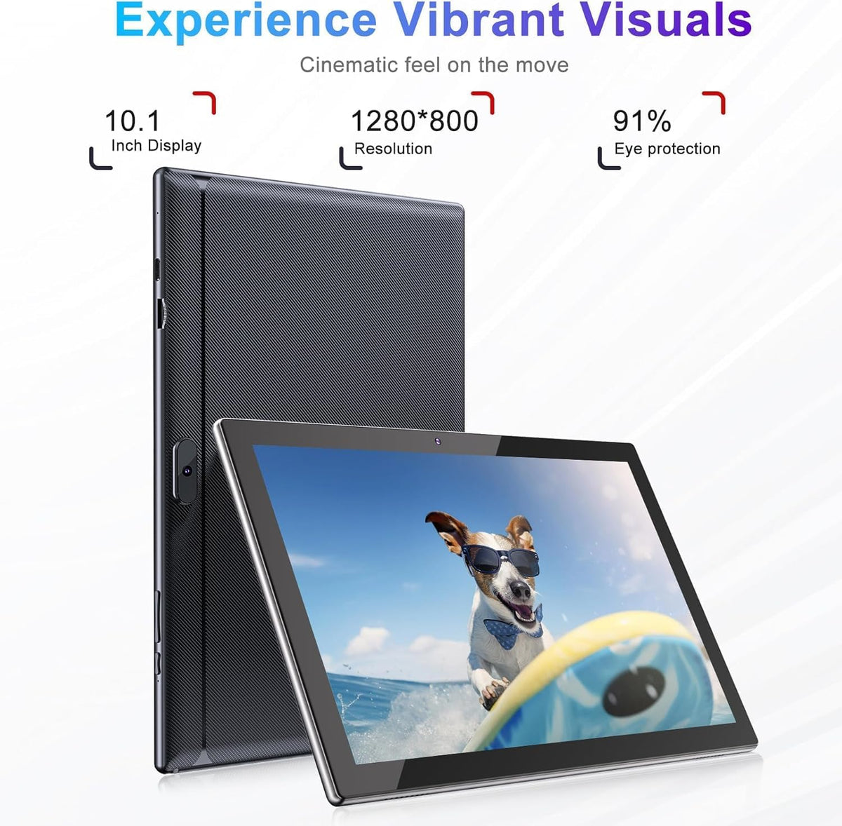 Tablet Android 15 de 10 pulgadas, tabletas 2 en 1 con teclado/ratón/estuche/lápiz, Negro, 8GB+32GB