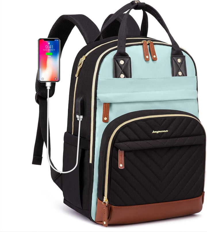Mochila para laptop para mujer, mochila de trabajo de 15.6 pulgadas...