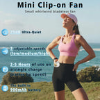 Ahuccf Ventilador portátil con clip, mini ventilador giratorio reca...