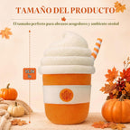 RattanView Almohada de felpa de taza de café de calabaza de 15.75 pulgadas