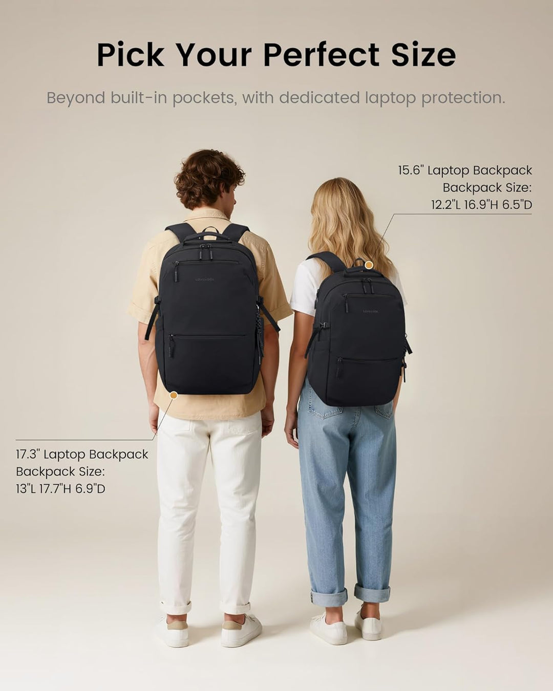 LOVEVOOK Mochila para computadora portátil para mujeres y hombres c...