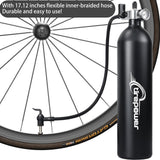 Ctrepower Tanque de aire para inflar neumáticos de bicicleta sin cá...