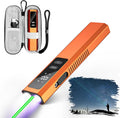 Linterna plana EDC 4 en 1, puntero láser verde, luz UV, peine