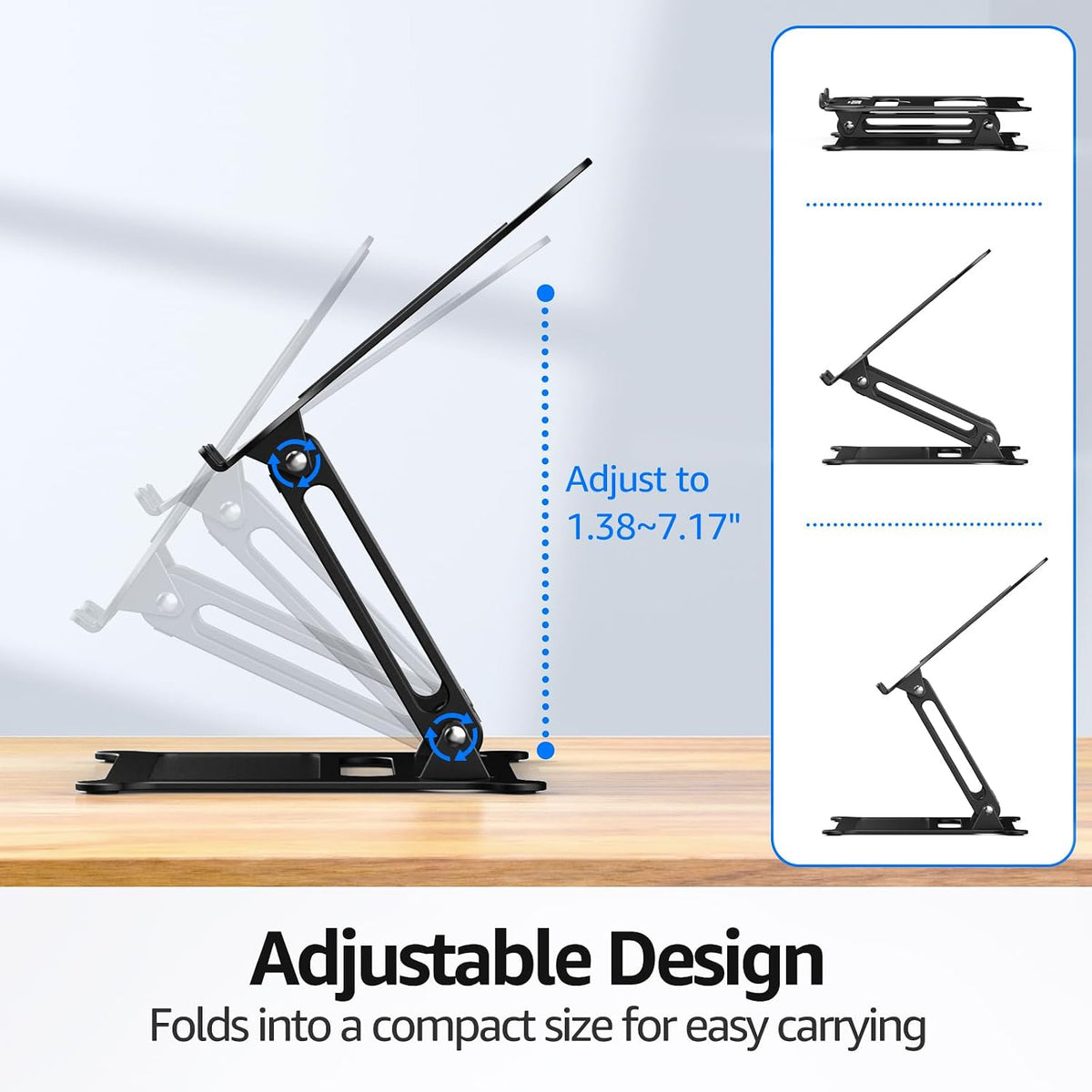 Urmust - Soporte de aluminio ligero para laptop y notebook de hasta...