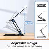 Urmust - Soporte de aluminio ligero para laptop y notebook de hasta...