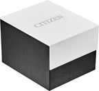 Citizen Reloj Eco-Drive Modern Axiom para hombre en acero inoxidable gris, esfera negra (Modelo: BJ6517-52E)