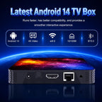 Android TV Box 14.0,4GB+64GB, soporte de vídeo 8K, USB 2.0/3.0
