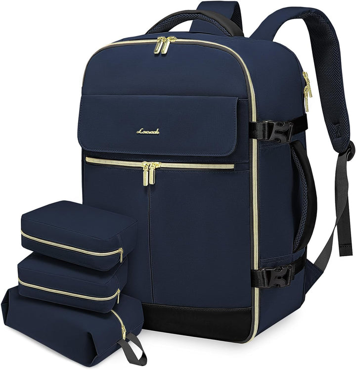 LOVEVOOK Mochila de viaje para mujer, mochila de mano TSA, Azul osc...