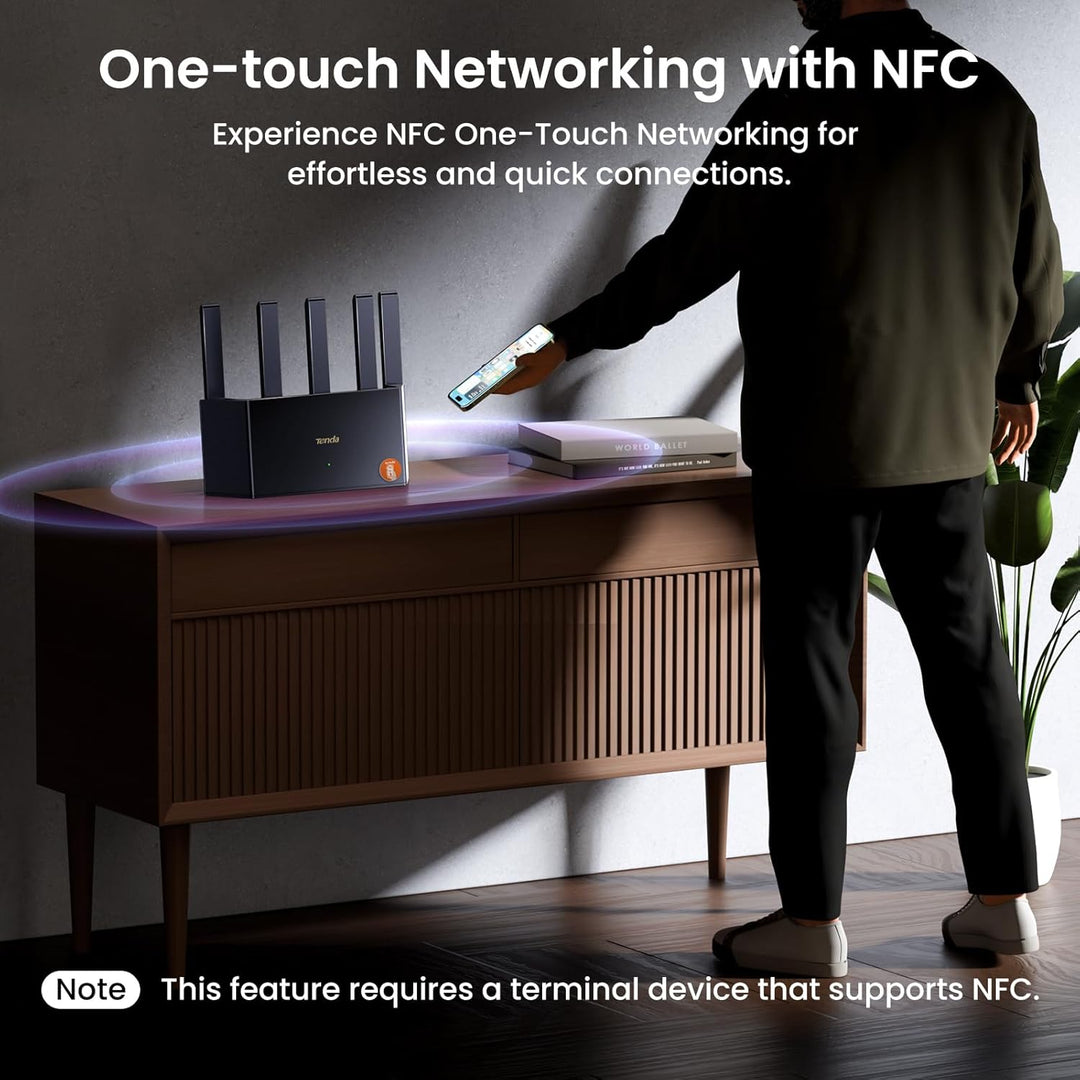 Tenda Router WiFi 7 de doble banda BE3600 (RE3L): puertos 3x1G, fác...