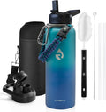 RAYMYLO Botella de agua aislada de 40 oz, acero inoxidable al vacío de