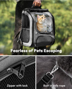 Pecute - Mochila para gatos, mochila de burbujas para gatos de gran espacio