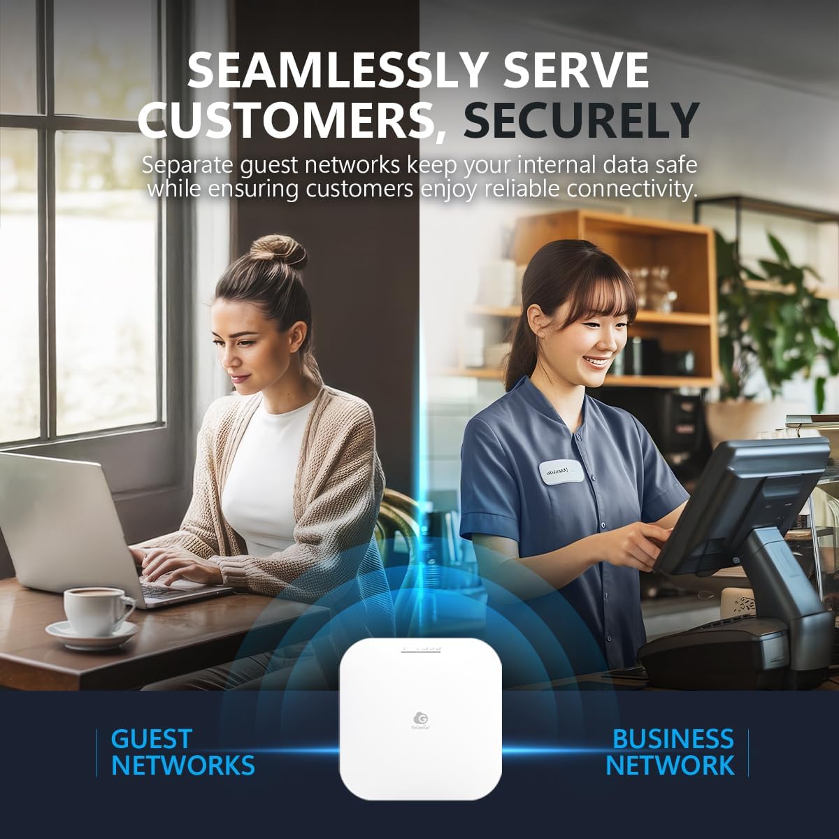 EnGenius Punto de acceso de tres bandas ECW516L Wi-Fi 7 Cloud Lite...