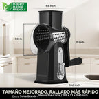 SUSTEAS Rallador rotatorio de queso 5 cuchillas, rebanadora de verduras de