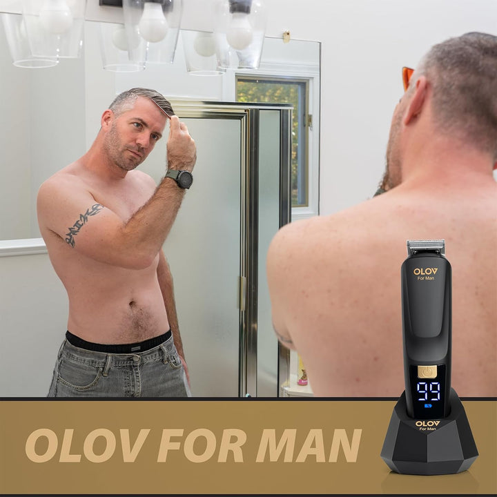 OLOV For Man Cortadora de barba, kit de aseo todo en uno para hombr...