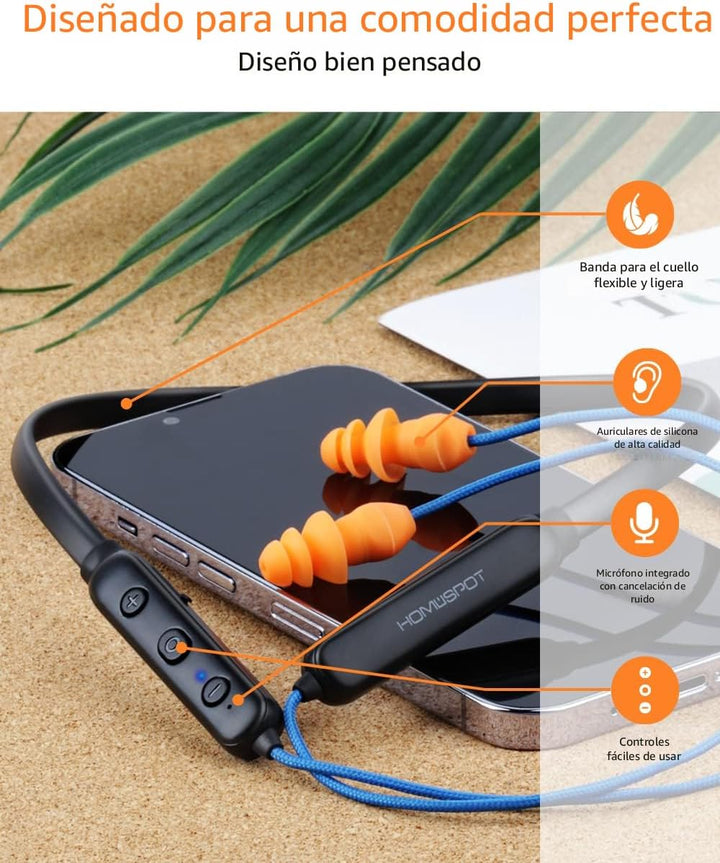 HomeSpot Auriculares inalámbricos con reducción de ruido con banda...