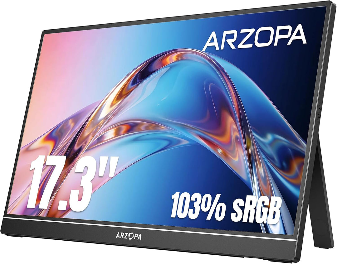 ARZOPA Monitor portátil de 17.3", 1080P FHD 103% sRGB IPS Monit...