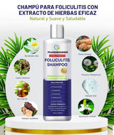 PHARMBANNER Champú antifúngico para foliculitis, dermatitis seborre...