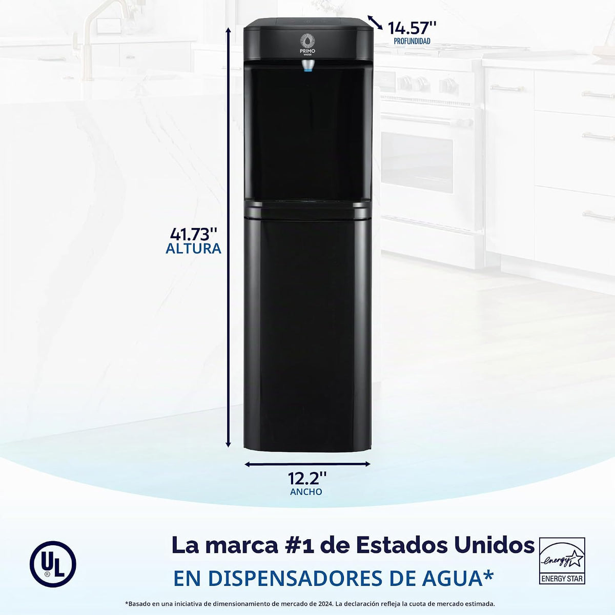 Primo Dispensador de agua de 2 temperaturas Pro de carga inferior con ultra