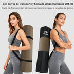 Gruper Esterilla de yoga antideslizante, 10/15mm de grosor NBR extra gruesa