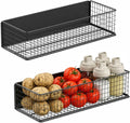 Cestas magnéticas organizadores de refrigerador, cesta de malla de alambre de metal de gran capacidad, estante para especias para almacenamiento de refrigerador, estante magnético para