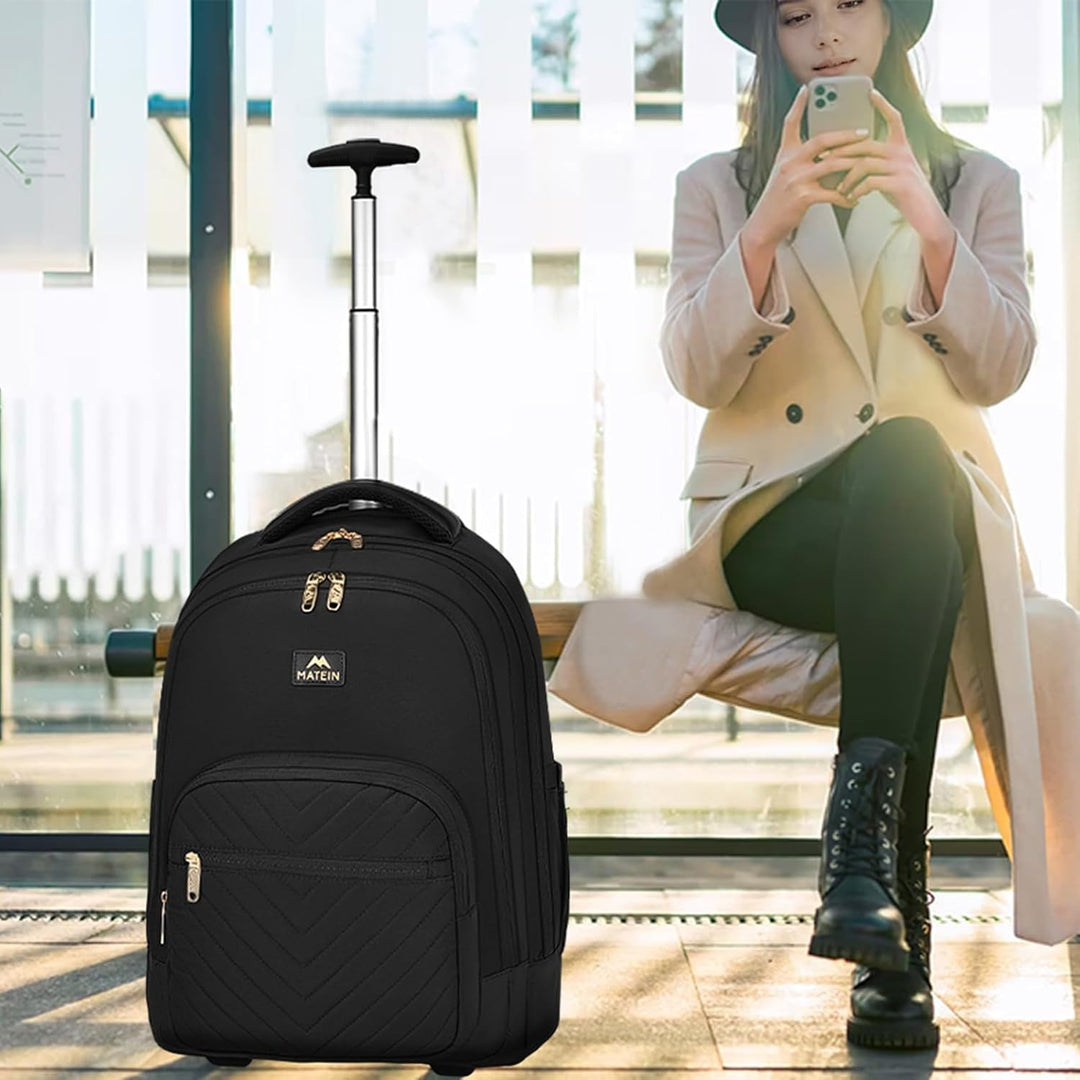 MATEIN Mochila con Ruedas, Mochila Grande de 18 Pulgadas Resistente...