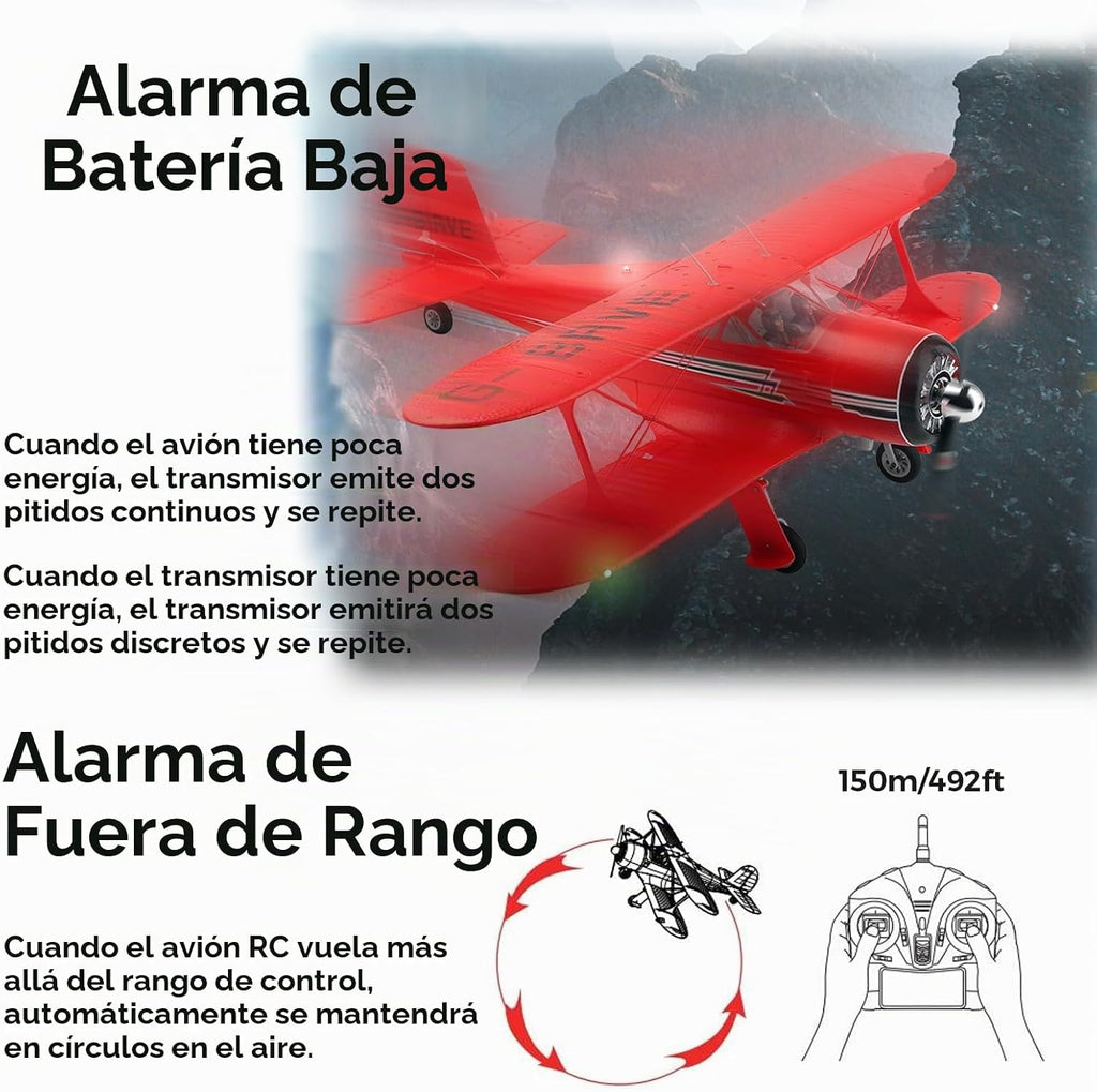 CKYSCHN WLtoys A300 4CH RC Plane sin escobillas y giroscopio de 6 ejes para