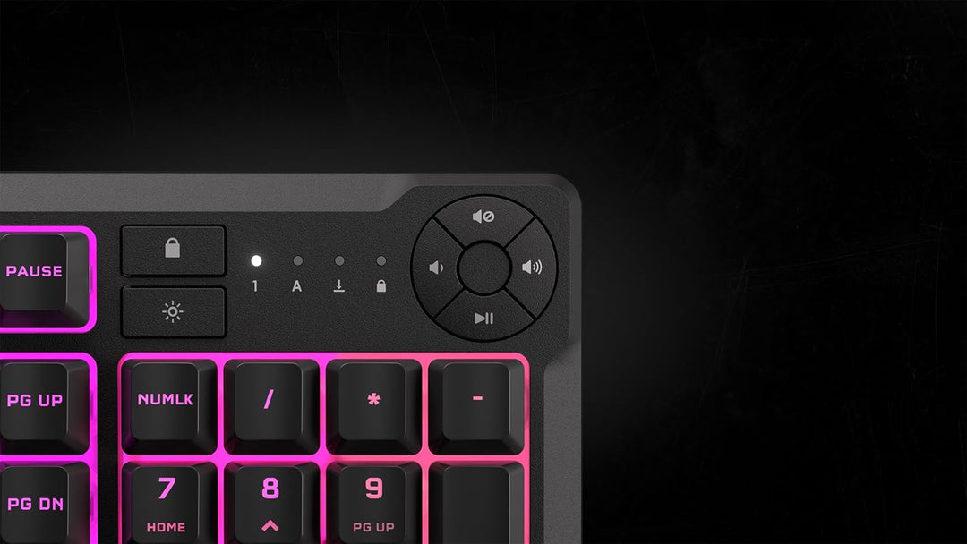Corsair Teclado para juegos con membrana RGB K55 CORE - Diseño QWER...
