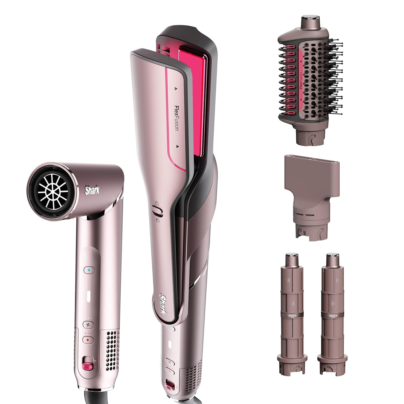 Shark FlexFusion - Plancha de pelo y potente secador de pelo con ce...