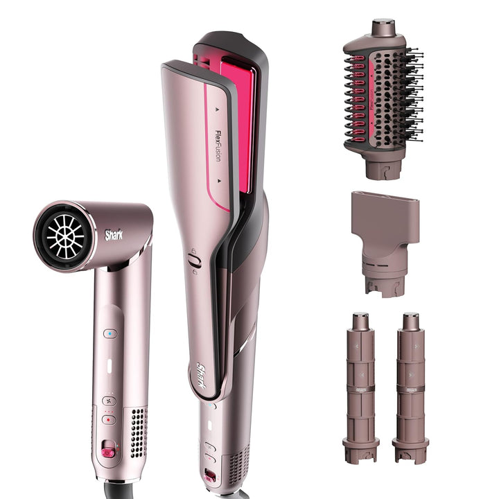 Shark FlexFusion - Plancha de pelo y potente secador de pelo con ce...