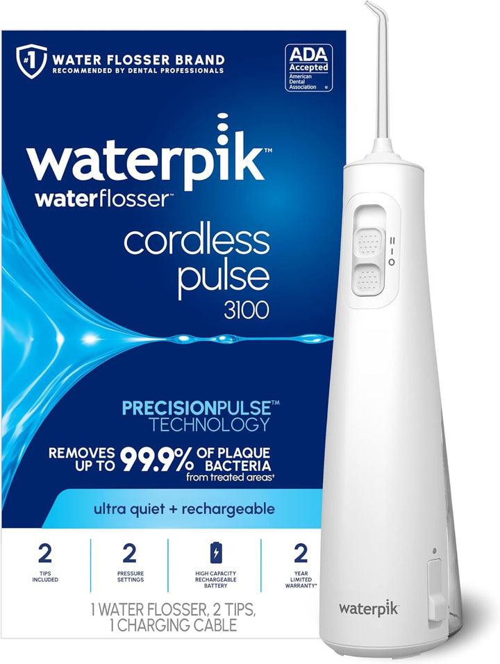Waterpik Pulse 3100 - Irrigador dental portátil inalámbrico, recarg...