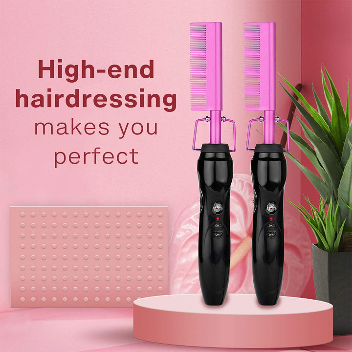 Homfu Peine Caliente Eléctrico Alisador de Cabello Peine de Prensad...