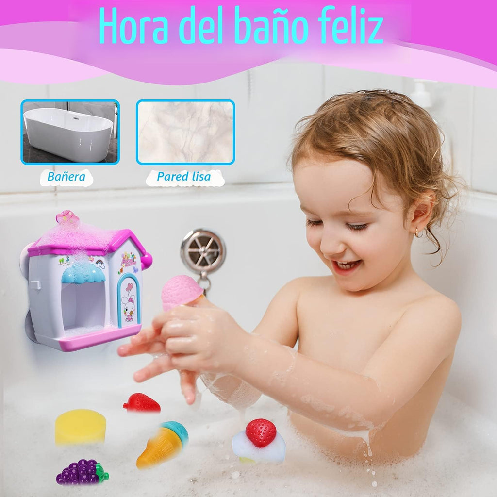 AugToy Juguetes de baño de burbujas para hacer espuma de helado para niños
